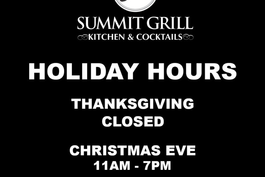 Holiday Hours