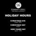 Holiday Hours 2024