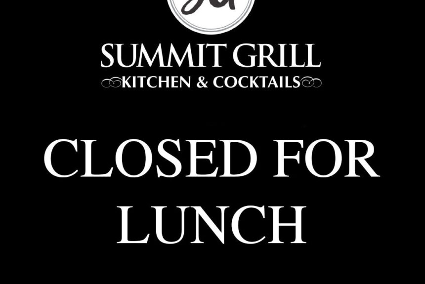 Closed May 20 For Lunch