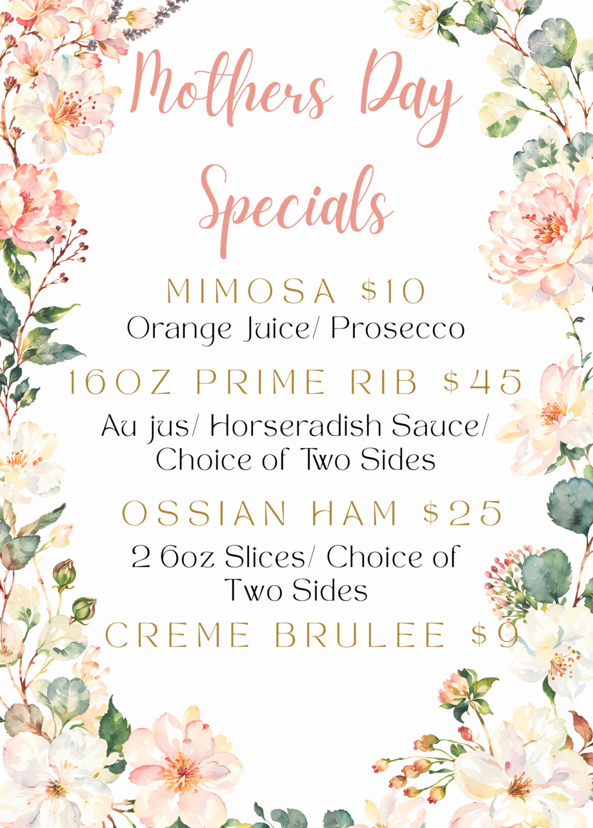 Mother’s Day Specials
