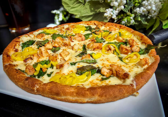 May Pizza Of The Month – Blackened Chicken Alfredo Pizza